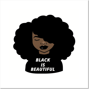 Black is Beautiful Melanin Girl Afro African Posters and Art